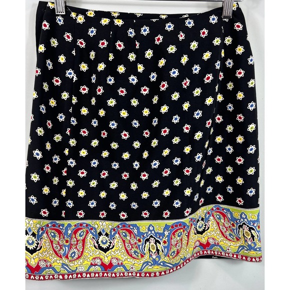 Vintage 90S Cambridge Dry Goods  Paisley and Stars Mini Wrap Skirt Size 4 - Picture 2 of 9